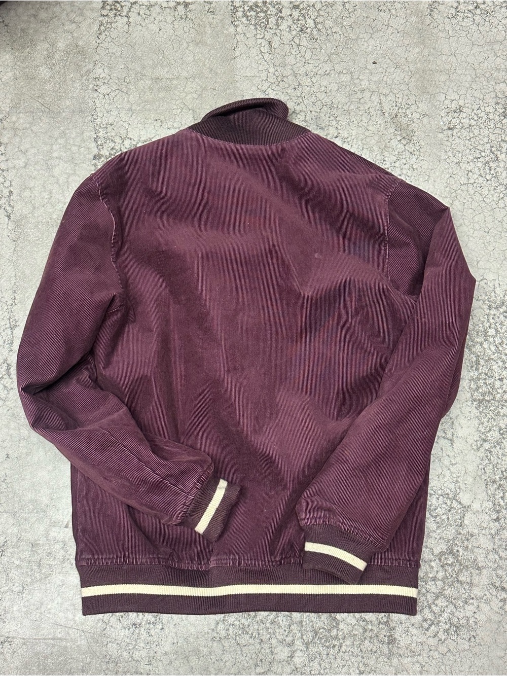 Stussy Bomber Corduroy Plum Jacket Mens Sz M - Picture 2 of 3